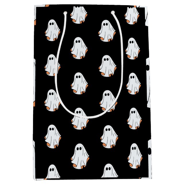 Halloween Ghost, lustiges Halloween, Halloween-Par Mittlere Geschenktüte (Vorderseite)