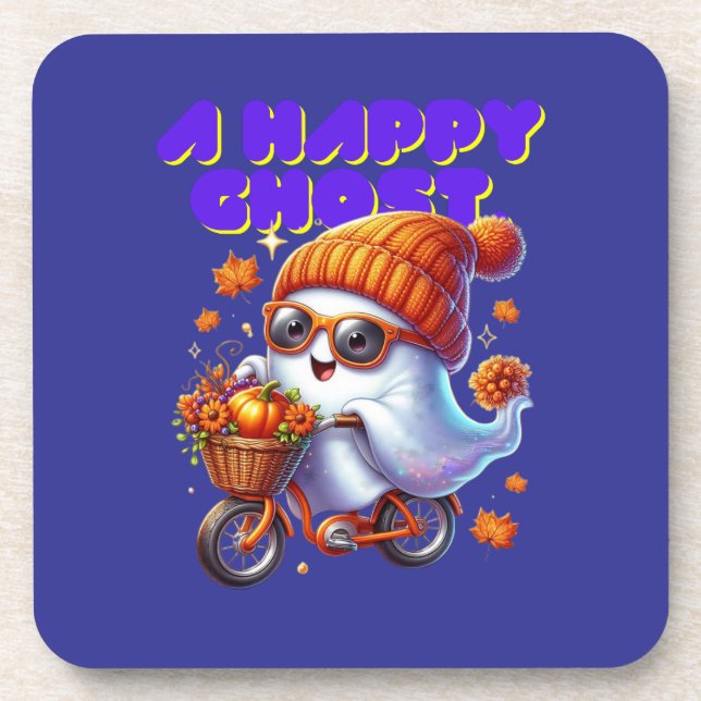 Halloween Ghost Milk Tee Untersetzer (Vorderseite)