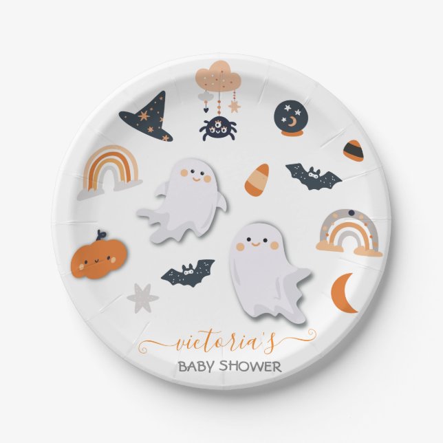 Halloween Ghost Mobile Shower Paper Plakat Pappteller (Vorderseite)