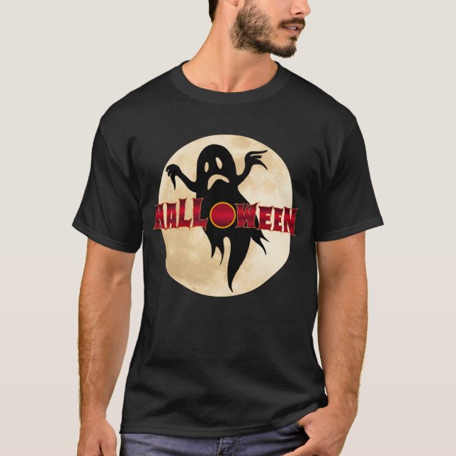 Halloween Ghost Moon T-Shirt (Vorderseite)