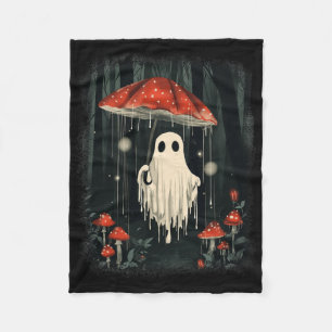 Halloween Ghost Mushroom Spooky Season-Kernstück Fleecedecke