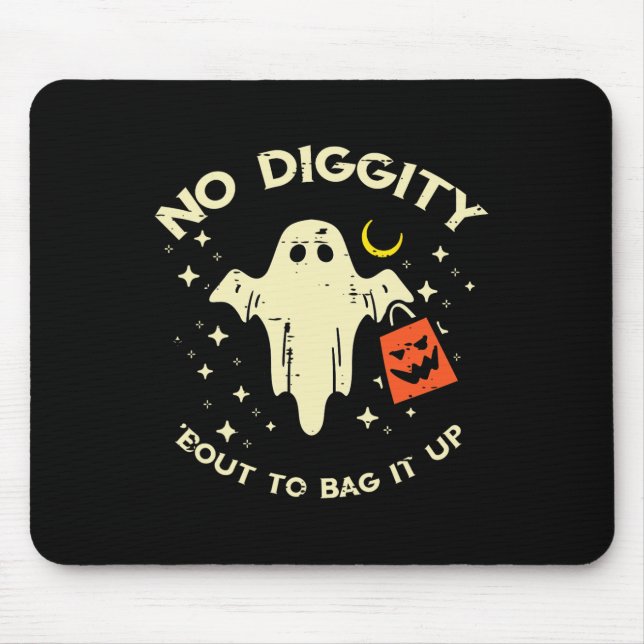 Halloween Ghost No Diggity Costume Jungs Mädchen K Mousepad (Vorne)