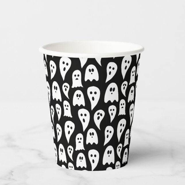Halloween Ghost Pappbecher (Vorderseite)