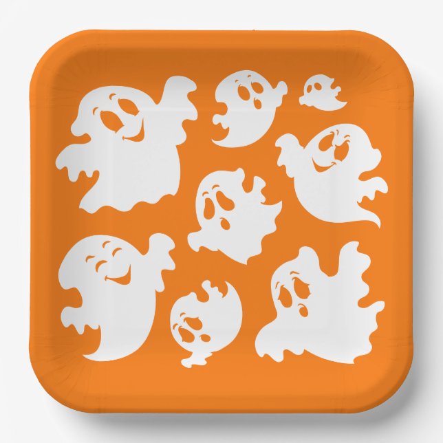 Halloween Ghost Pappteller (Vorderseite)