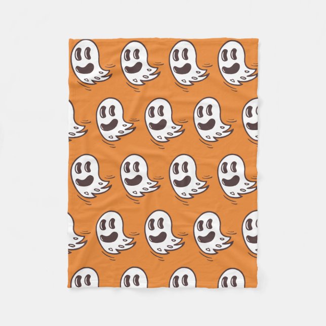 Halloween Ghost Pattern Blanket Fleecedecke (Vorderseite)