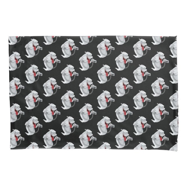 Halloween Ghost Pillowcase Kissenbezug (Vorderseite)