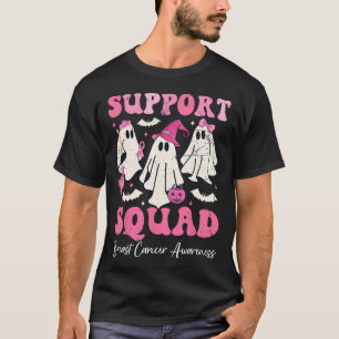 Halloween Ghost Pink Hexenhut Support Squad Breas T-Shirt