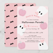 Halloween Ghost Pink Pumpkin Drive by Birthday