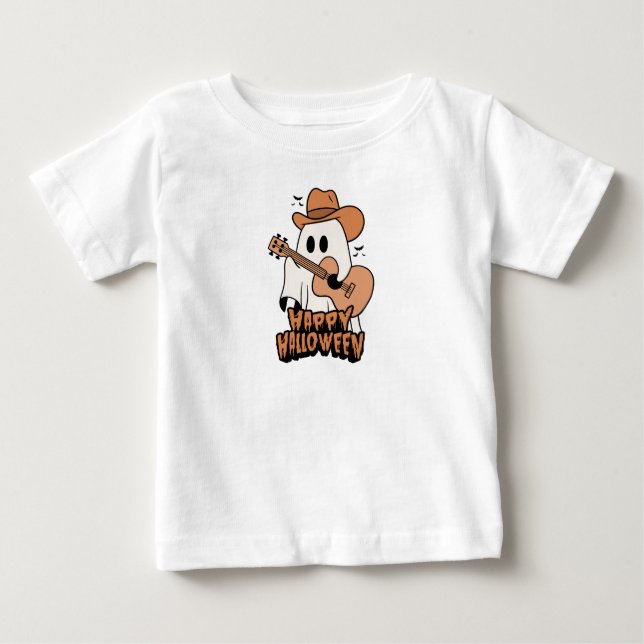 Halloween | Ghost Playing Gitarre | Halloween 2024 Baby T-shirt (Vorderseite)