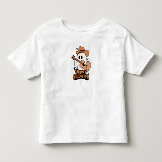 Halloween | Ghost Playing Gitarre | Halloween 2024 Kleinkind T-shirt (Vorderseite)