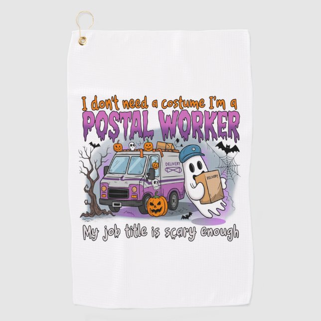 Halloween Ghost, Postarbeiter Golfhandtuch (Vorderseite)