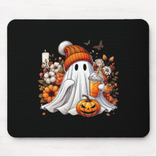 Halloween Ghost Pumpkin Gewürz Latte Blume Fall Co Mousepad