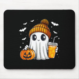Halloween Ghost Pumpkin Gewürz Latte Herbst Co. Mousepad