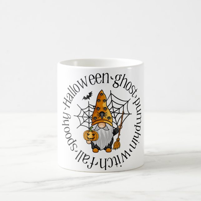 Halloween Ghost Pumpkin Hexe Fall Spooky Gnome Kaffeetasse (Mittel)