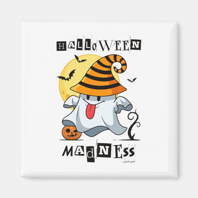 Halloween Ghost Pumpkin S für Männer Magnet (Vorne)