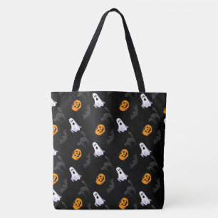 Halloween Ghost, Pumpkins und Schwarze Katzen Tasche