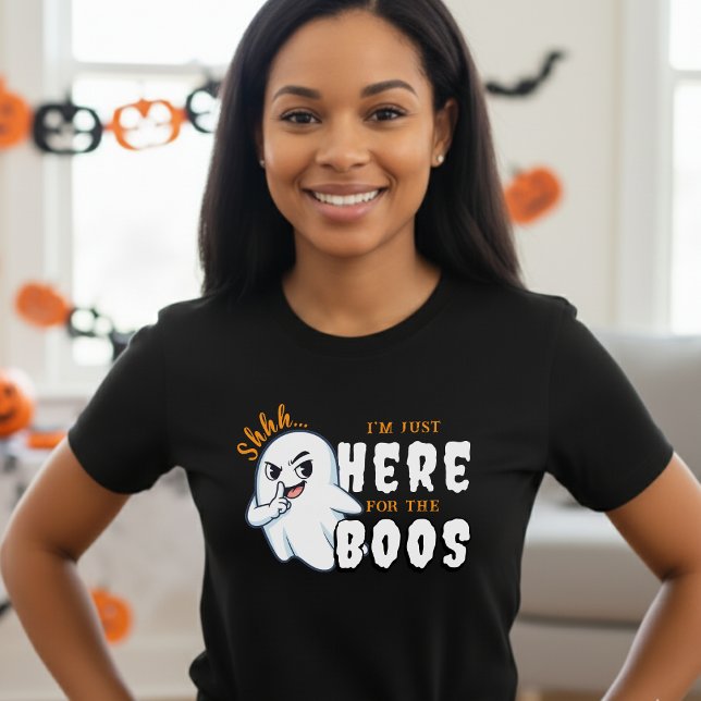 Halloween Ghost Pun Just Here for Boos T-Shirt (Halloween Funny Ghost Pun Just Here for the Boos T-Shirt
)