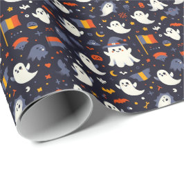 Halloween Ghost Rumänische Flaggenfarben Geschenkpapier