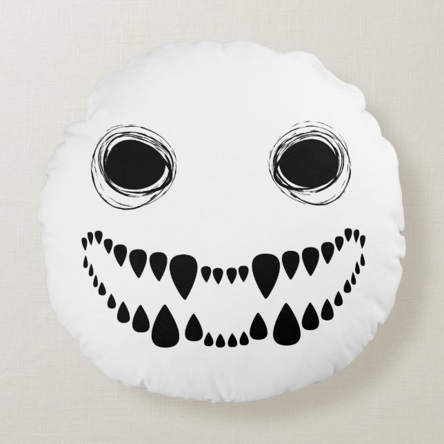 Halloween Ghost Rundes Kissen (Vorderseite)