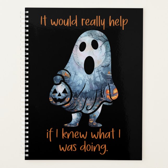Halloween Ghost Sarcastic Funny Planer (Vorderseite)