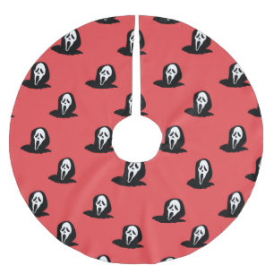 Halloween Ghost Silhouette Spooky Muster. Polyester Weihnachtsbaumdecke