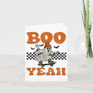 Halloween Ghost Skateboard Boo Yeah Costume Boys K Karte