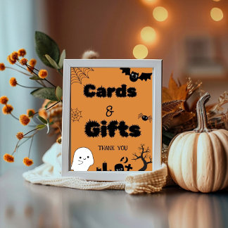 Halloween Ghost spookkarte und Geschenke danke Poster