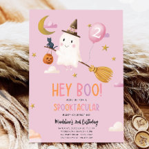 Halloween Ghost Spooktacular Hey Boo Girl Birthday