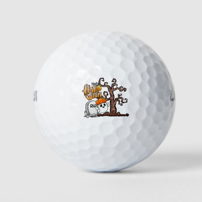 Halloween Ghost Spooky Beängstigend Golfball (Vorderseite)