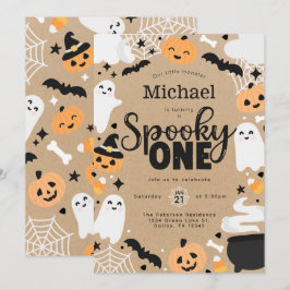 Halloween Ghost Spooky Ein 1. Geburtstags-Party Einladung