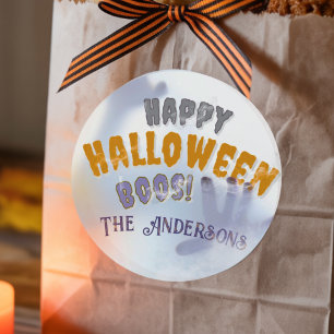 Halloween Ghost Spooky Horror Spirit Watercolor Runder Aufkleber