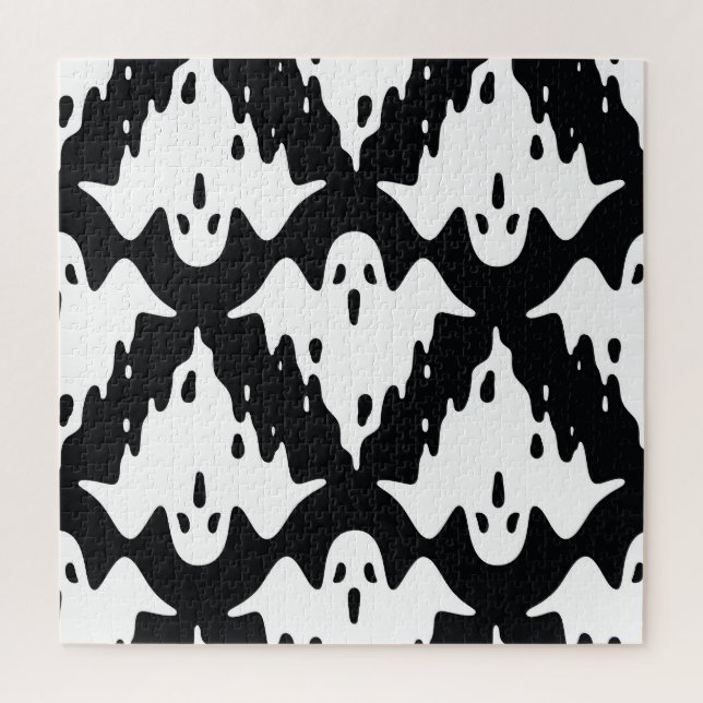 Halloween Ghost Spooky Nahtloses Muster (Vertikal)