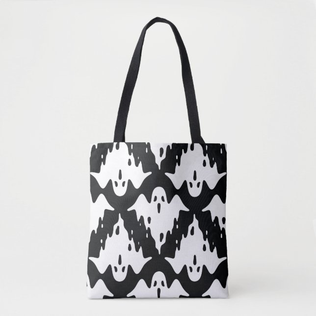 Halloween Ghost Spooky Nahtloses Muster Tasche (Vorderseite)