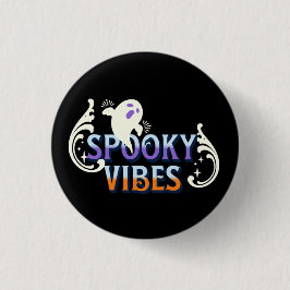 Halloween Ghost Spooky Vibes Typografy Letting Button