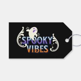 Halloween Ghost Spooky Vibes Typografy Letting Geschenkanhänger