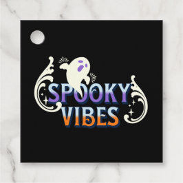 Halloween Ghost Spooky Vibes Typografy Letting Geschenkanhänger
