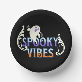 Halloween Ghost Spooky Vibes Typografy Letting Pappteller