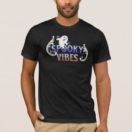 Halloween Ghost Spooky Vibes Typografy Letting T-Shirt