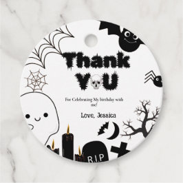 Halloween Ghost SpookyDanke für die Geburtstagspar Geschenkanhänger