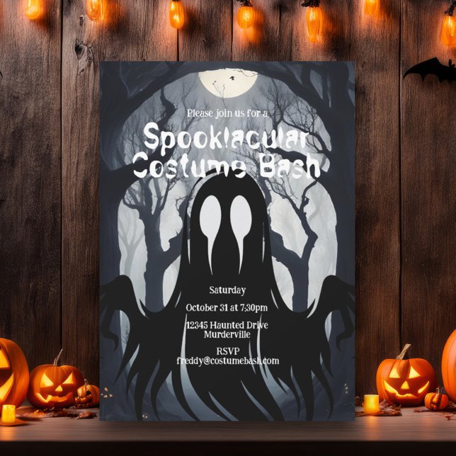 Halloween Ghost Spuk Forest Costume Party Einladung (Von Creator hochgeladen)