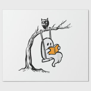 Halloween Ghost Swing Reading Geschenkpapier