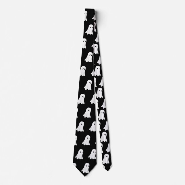 Halloween Ghost Tie Krawatte (Vorderseite)