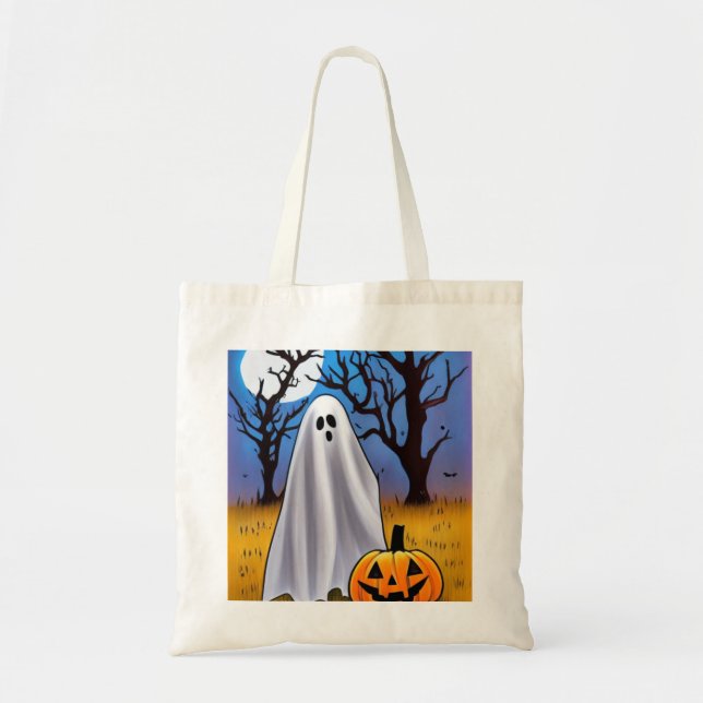 Halloween Ghost Tragetasche (Vorne)