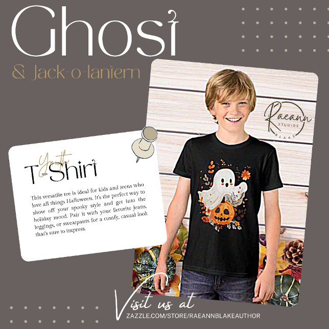 Halloween Ghost und Jack-o-Laterne Jugend-T - Shir Tri-Blend Shirt (Von Creator hochgeladen)