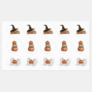 Halloween Ghost und Pumpkin Aufkleber Set