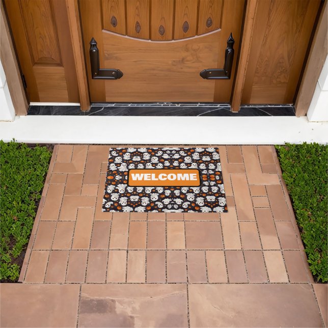 Halloween Ghost und Pumpkin Doormat Fußmatte (Außenbereich)