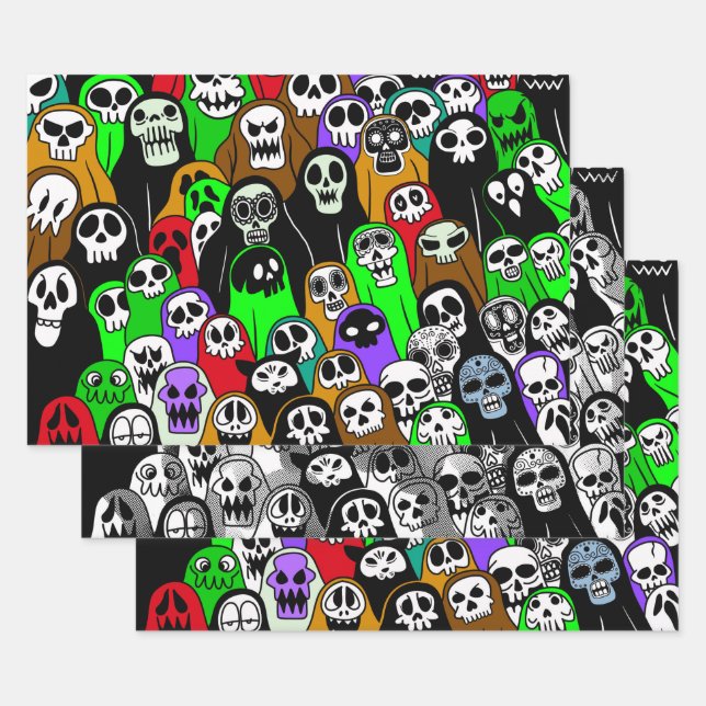 Halloween Ghost Wrapping Paper Sheets Geschenkpapier Set (Set)