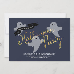 Halloween Ghosties - Invitation de la fête d'Hallo