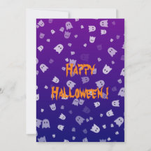 Halloween Ghosts-Flat-Karte