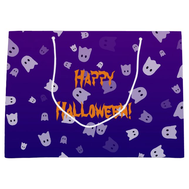 Halloween Ghosts Große Geschenktüte (Vorderseite)